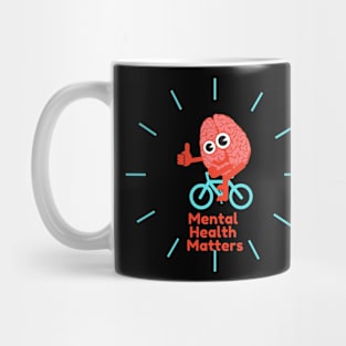 Mental Health Matters - Happy Brain on the Bike Mug